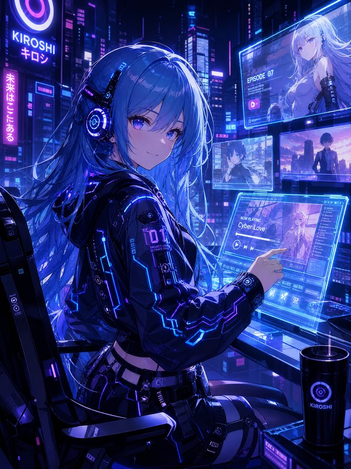 小蓝导航动漫-赛博少女AI觉醒 · 动漫演示